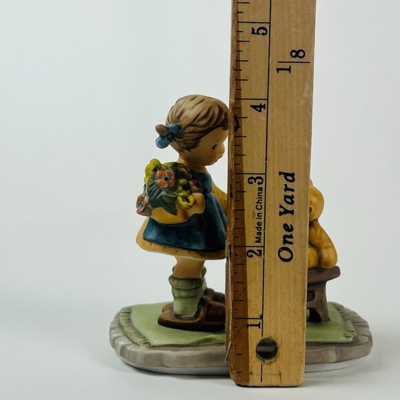 Hummel Goebel 1998 "With Love" BH 66 Figurine Girl & Teddy Bear  Porcelain - Picture 8 of 10